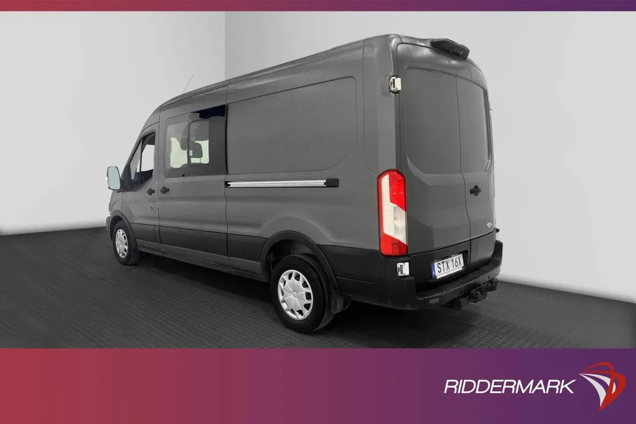 Ford Transit 350 CrewVan L3H2 170hk Värmare Drag 6Sits Moms Image 2